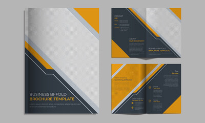 Magazine booklet Leaflet Flyer Corporate Creative Business Bi fold brochure design template