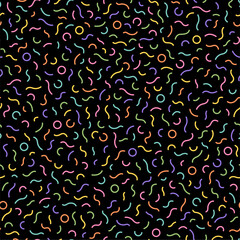 Colorful line shaped geometric seamless pattern background