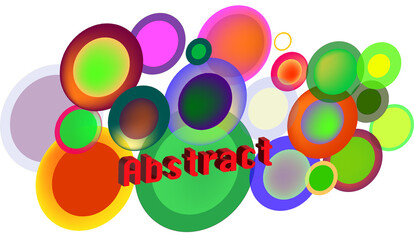 Abstract multicolored circles. geometric background. Circle isolated on white	