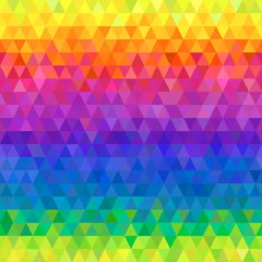 Poster Farbenfroh Nahtloser Musterhintergrund der Regenbogendreiecke