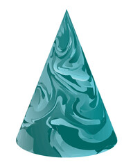 Malachite cone. Stone geometric body of revolution