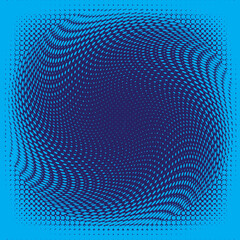 Dotted Halftone Vector Spiral Pattern or Texture with Ellipses