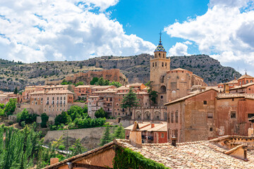 Cathedral and ancient castle in the medieval town of Albarracin in the province of Teruel in Aragon, Spain. © Fernando