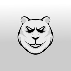 illustration vector graphic of panda head mascot good for logo sport ,t-shirt ,logo