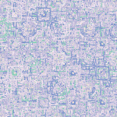 Chaotic texture. Blue, green, white, beige. A variety of flourishes available in a seamless pattern.