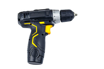 Cordless screwdriver isolated on white background