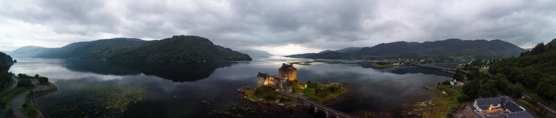 Fototapeta na wymiar Eilean Donan castle on Loch Alsh, Scotland