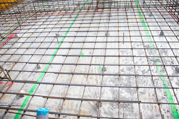 新築の住宅の基礎工事の様子