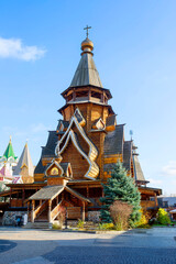 Moscow, Russia, the Church of St. Nicholas in the Izmailovo Kremlin.
This is the spiritual center of the entire cultural and entertainment complex 