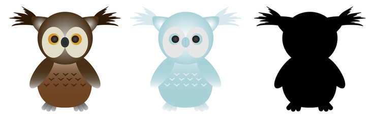 Owl vector illustration on white background