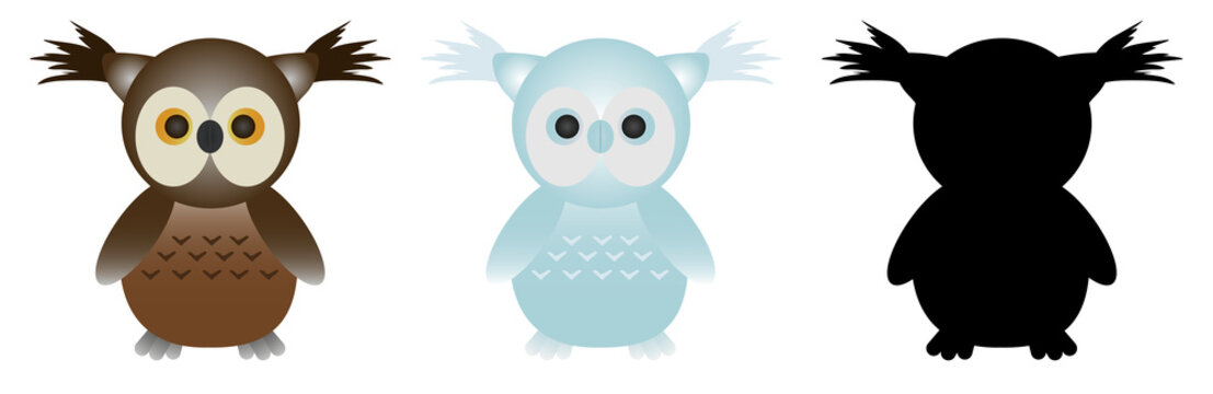 Owl vector illustration on white background