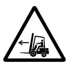 Forklift Point Left Symbol Sign, Vector Illustration, Isolate On White Background Label .EPS10