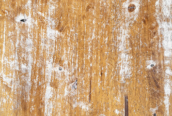 old wood grain table on top view or empty brown wooden wall and white stain on planks floor for home interior or exterior architecture and door texture background or wallpaper and retro blank board