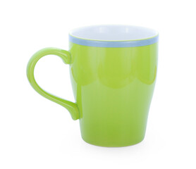 empty mug isolated on white background.
