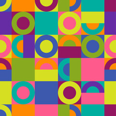 Colorful geometric seamless pattern background.