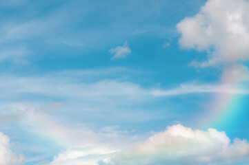 Beautiful cirrus clouds against the blue sky
