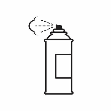 recommend clip art: Spray can icon on white background