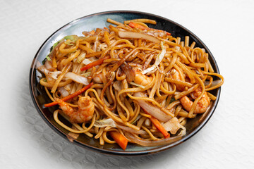 noodles with shrimp typical chinese food
