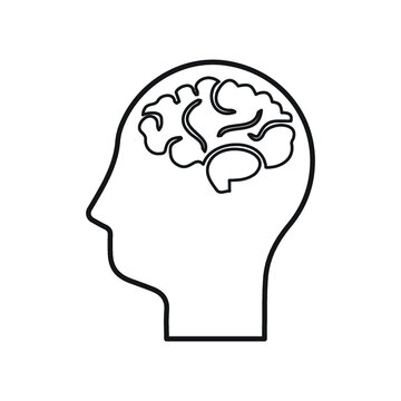 Line icon- brain