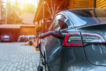 Electric car charging with station, EV fuel advance and modern eco system, Save the earth...