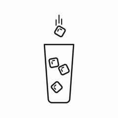 ice cubes glass icon