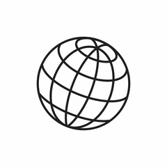 Globe icon. World travel sign. Internet network symbol