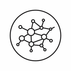 Global network icon. Social connections sign