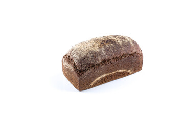 Rye bread slices isolated on white background