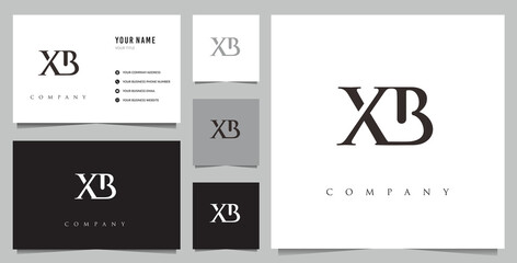 initial XB logo and business card