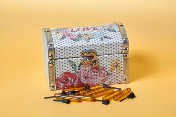 old suitcase with money