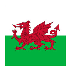 Wales Square Country Flag button Icon