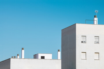 Blocks of flats. Close up of some residential building facades.
