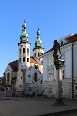Fototapeta na wymiar krakow, Kraków, poland, architecture, monument, building, city, church, old, ancient, history, stone, Kościół św. Andrzeja