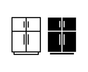 freezer refrigerator or fridge vector icon for apps and websites