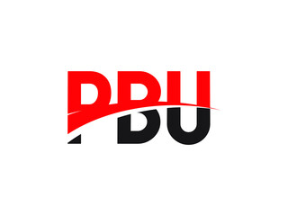 PBU Letter Initial Logo Design Vector Illustration	