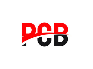 PCB Letter Initial Logo Design Vector Illustration	