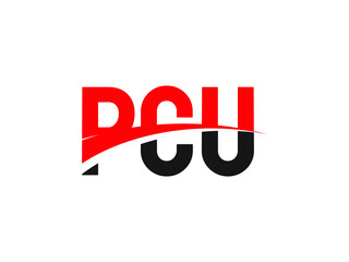PCU Letter Initial Logo Design Vector Illustration	