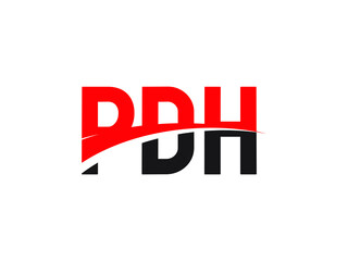 PDH Letter Initial Logo Design Vector Illustration
