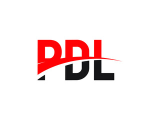 PDL Letter Initial Logo Design Vector Illustration
