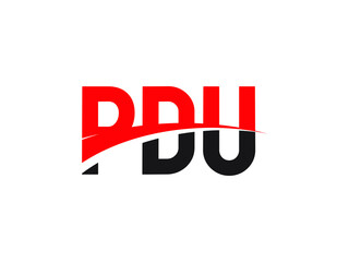 Obraz premium PDU Letter Initial Logo Design Vector Illustration