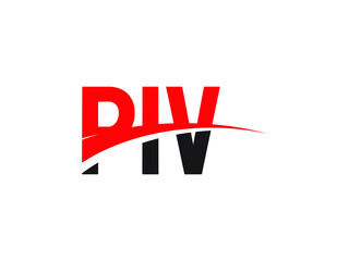 Obraz premium PIV Letter Initial Logo Design Vector Illustration