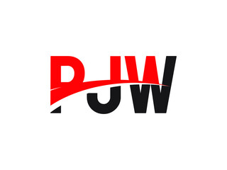 PJW Letter Initial Logo Design Vector Illustration