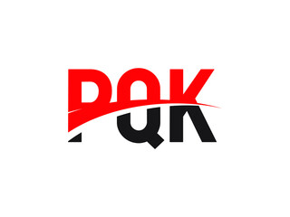 PQK Letter Initial Logo Design Vector Illustration