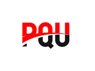 PQU Letter Initial Logo Design Vector Illustration