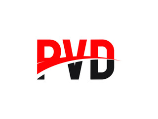 PVD Letter Initial Logo Design Vector Illustration