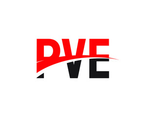 PVE Letter Initial Logo Design Vector Illustration
