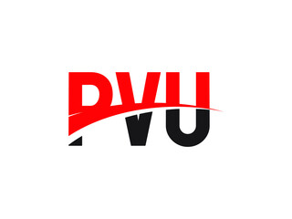 PVU Letter Initial Logo Design Vector Illustration