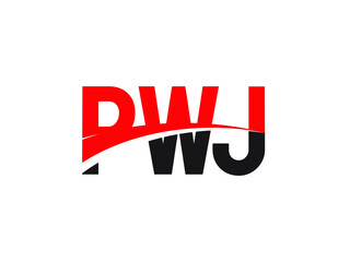 PWJ Letter Initial Logo Design Vector Illustration