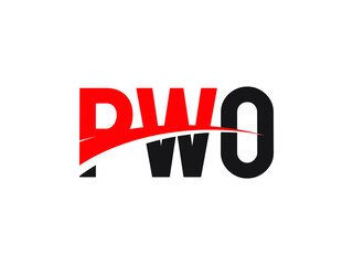 PWO Letter Initial Logo Design Vector Illustration