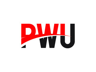 PWU Letter Initial Logo Design Vector Illustration